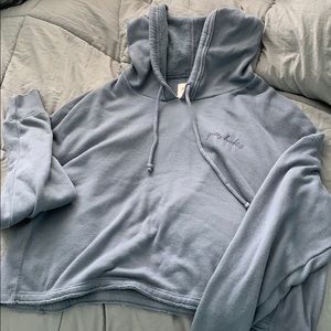 Hollister blue cropped hoodie